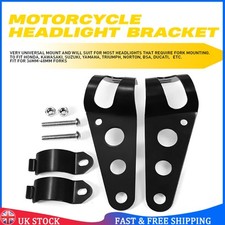 2PCS Motorcycle Headlight Brackets Fork Mount Holder Kit For Yamaha Triumph BSA