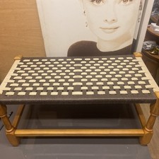 Rectangular Rattan Woven Stool