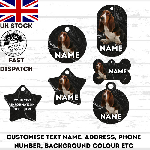Basset hound tag - basset, pet