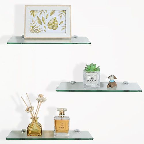 Glass floating shelves for - glass,