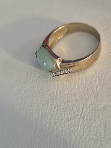 Vintage 9ct gold jade - 9ct,