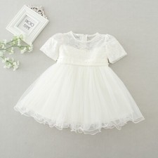 Sale Baby Christening Gown Lace Baptism Dress Embroidery Infant Dress Gown