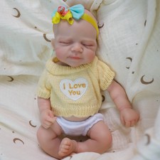 12" Solid Platinum Silicone Reborn Baby Doll Soft Elastic Premie Pascale