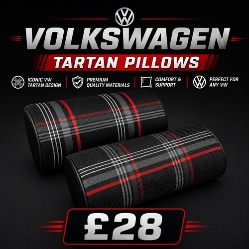Volkswagen gti tartan pillows - volkswagen,