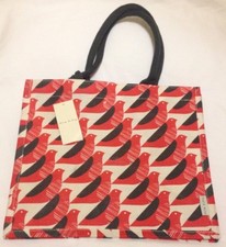 Orla Kiely Red Bird Bag Jute