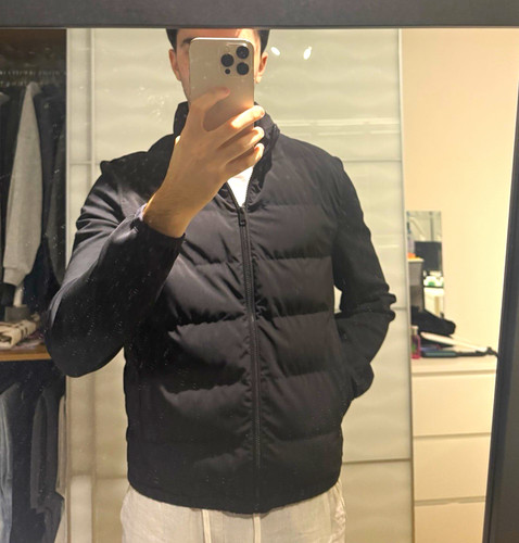 Zara black puffer - black,