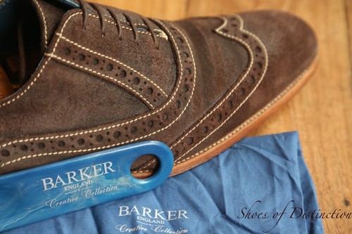 Barker brown suede - suede, oxford