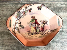 ROYAL DOULTON " THE GLEANERS " D4983 OCTAGONAL DISH with HANDLES early C20TH VGC