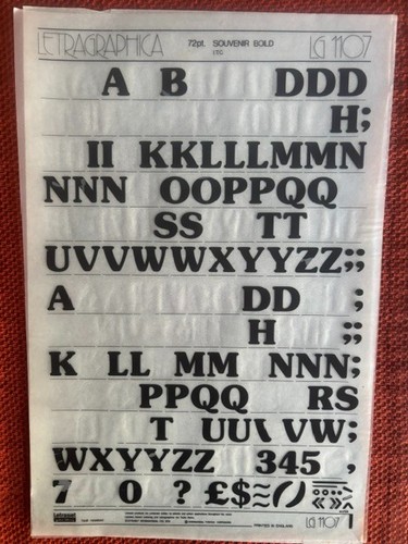Letraset instant lettering - 10,