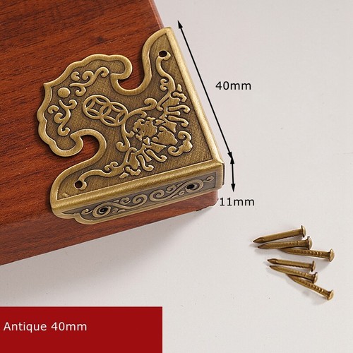 2xantique brass corner - brass,