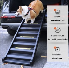 Portable Dog Pet Car Ramp Ladder Non-slip Folding Ramp Stairs for Travel Ven SUV