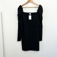 H&M Black Fitted Mini Dress