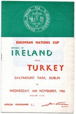 REPUBLIC OF IRELAND V TURKEY,NATIONS CUP,16.11.1966