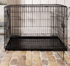 Used once Lords & Labradors Deluxe Black Medium Dog Crate W76xD49xH58cm 