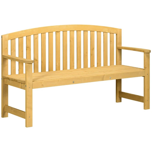 Wooden garden bench with - garden,