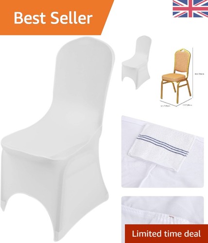 Elegant white spandex chair - white,