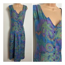 Vintage 1980s Blue Green &