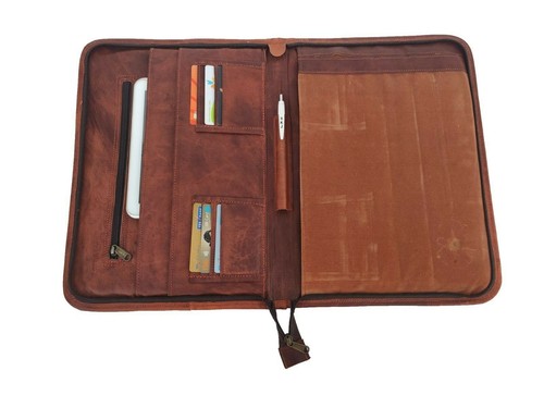 Real leather portfolio - leather,