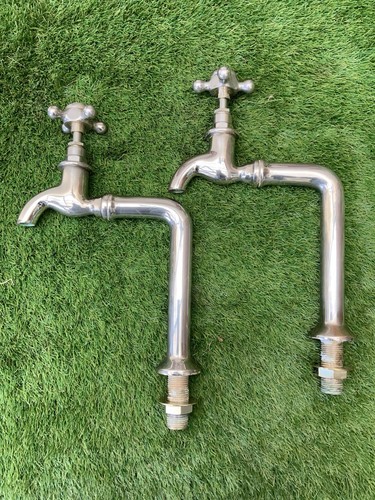 Pair vintage chromed - vintage, brass