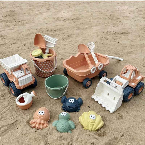 Kids sand play set trolley - play,