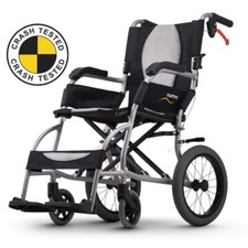 Karma Ergo Lite Attendant Ultra Lightweight Folding Wheelchair - Crash Tested