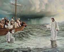 JESUS CHRIST WALKING ON WATER