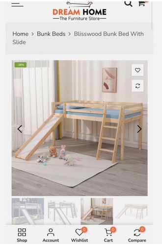 Oak single mid sleeper wooden - oak,