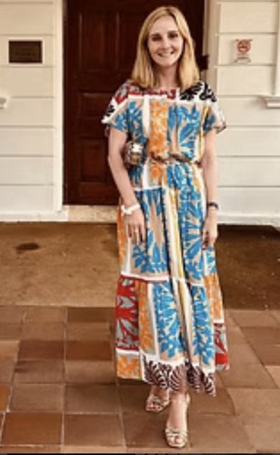 Zara multicoloured kaftan midi - multicoloured,