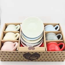 6 Cup & Saucer Set Pastel