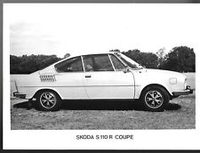Skoda S110 R Coupe Side View c1977-1978 Original UK Market Press Photograph