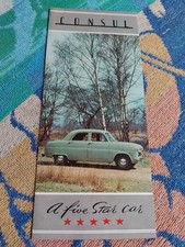 Ford Consul Mark 1 Brochure 1951 VGC FREE POST Early Mk1 Leaflet Five Star Car