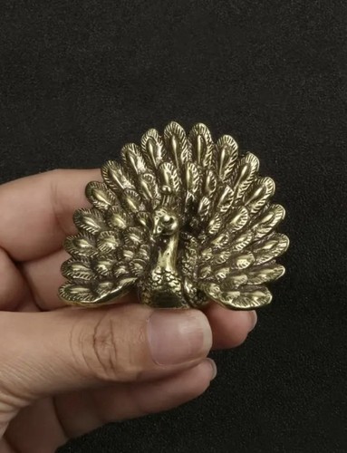 Brass peacock figurine home - brass,