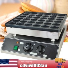 36 Holes Commercial Electric Mini Dutch Pancake Maker Baker Machine Nonstick NEW