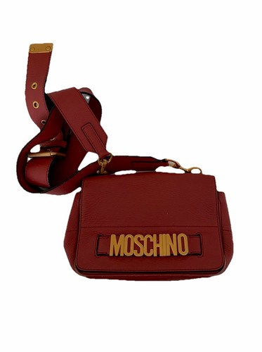 Pinky red leather moschino bag - moschino,