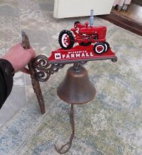 Cast Iron BELL " Heavy  McCORMICK FARMALL RED TRACTOR Wall Mounting Loud !!