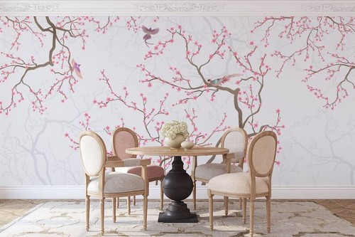 Branches cherry blossoms birds - branches,