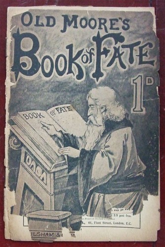 Antique old moore book of - book,