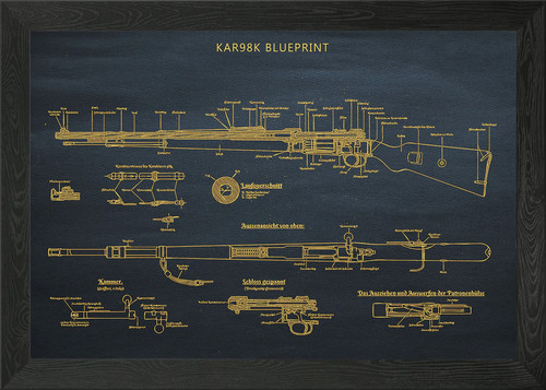 Kar98k framed wall art poster - kar98k,