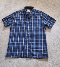 Mens Brutus Trimfit Blue Check Shirt. Fantastic Condition. Uk Size XL