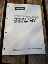 Ransomes Hydraulic Power 5/7 Gang Mower Mk2 Parts Book