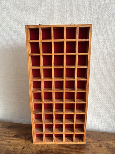 Wooden thimble display case - wooden,