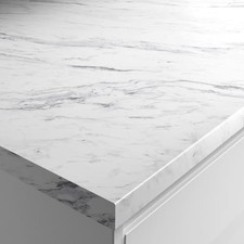 Calcutta Marble Matt Laminate Kitchen Worktop 600x38x3000mm Durable Countertop