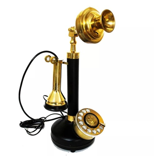 Candlestick telephone brass - telephone,