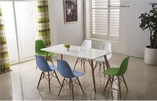 Dining table   dining chairs retro wood  cafe