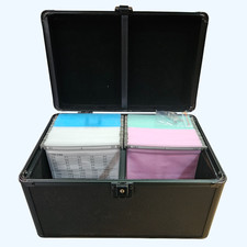 200 CD/DVD Disc Storage Case - Lockable, Portable With Numbered Sleeves - Black