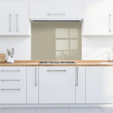 Coloured Glass Splashback with Pre Drilled Holes & Wall Hanging Fixings