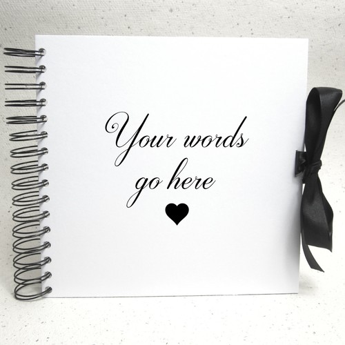 White personalised photo album - white,