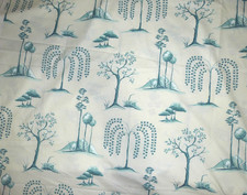 SANDERSON COTTON FABRIC REMNANT DESIGN WILLOW TREE 1M