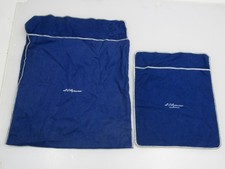 2 Vintage LS Ayres Anti-Tarnish Bags Lot Cloth Silver Indianapolis Blue