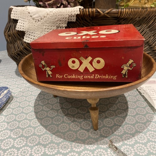 Vintage metal oxo tin 1950s - metal,